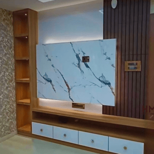 Modern Elegance TV Cabinet - Marble & Wood Design