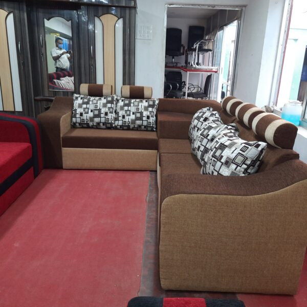L Shaped 6 Seater Sofa With Comfy Cushions - Image 2