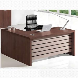 L Shaped Stripe Model Executive Table
