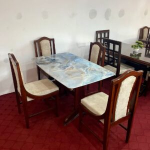 Dining Table With Marble Top 4 Seater