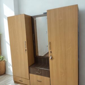 Three Piece 6.5 ft Wardrobe Modular Design