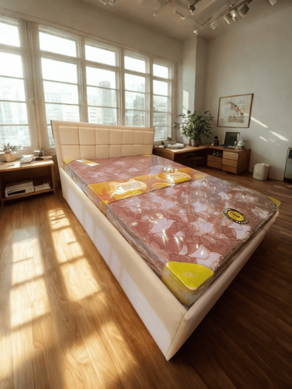 Modern Hydrolic PU leather Bed