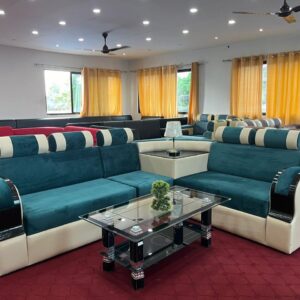 Wooden Hatta L shaped Sofa