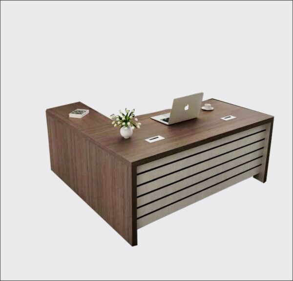 L Shaped Stripe Model Executive Table - Image 5