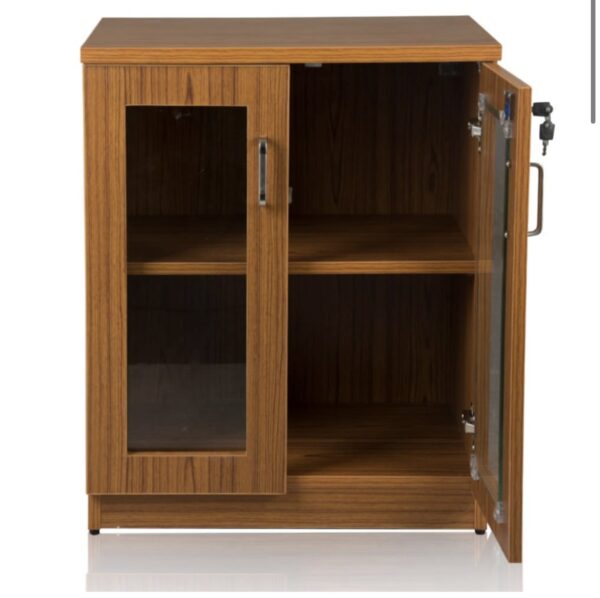 Wooden Book /File Rack With Glass Door - Image 2