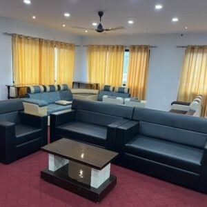 Office Sofa Black Rexine 2+2+1