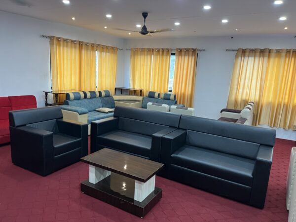Office Sofa Black Rexine 2+2+1