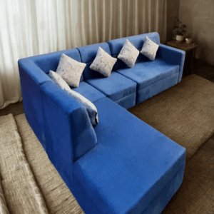 L shaped sleeping couch sofa