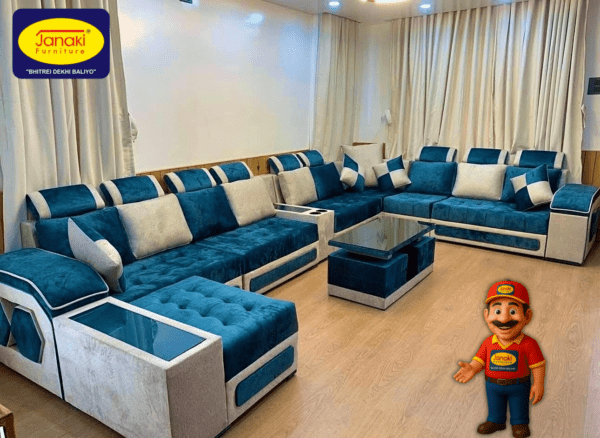 U shaped Sofa with Couch