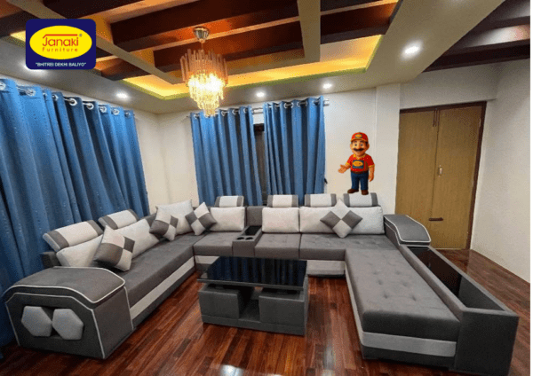 U shaped sofa with corner couch