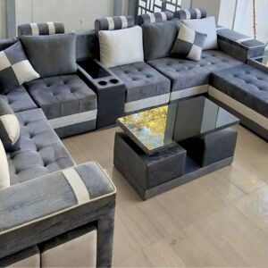 U Shaped Sofa With Designed Seats