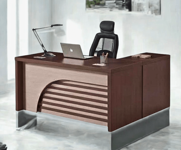 L Shaped Wooden Secretary Table