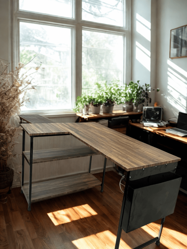 Study Table with Compartments