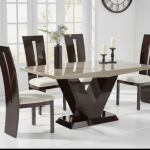 V Shaped Vip dining table -4 chairs